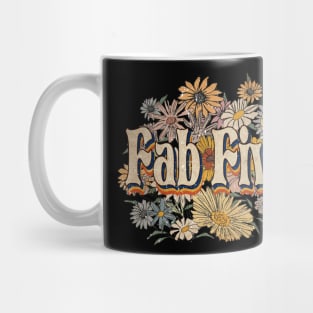 Personalized Five Name Birthday Fab 70s 80s 90s Styles Mug